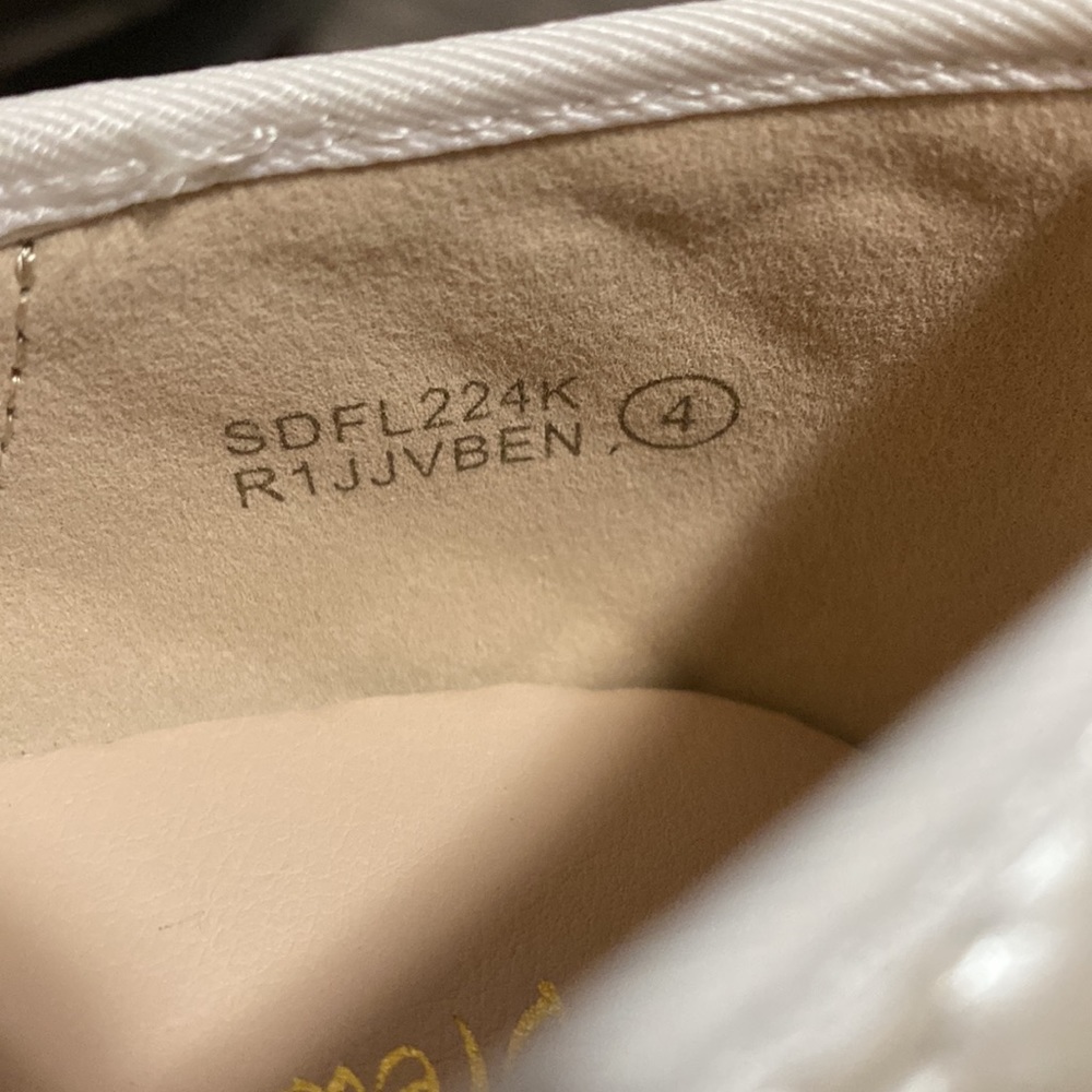 Girls Dress Shoes Cute Bow Flower Girl Slip-on Ballet Flats Size 4 - Picture 5 of 5